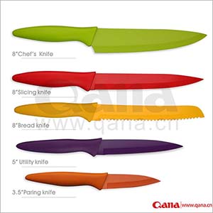 5 colors knife set