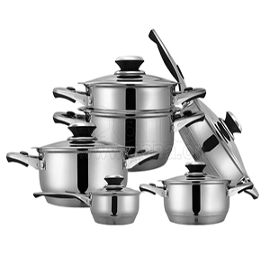 cookware set with glass lid manufactory 