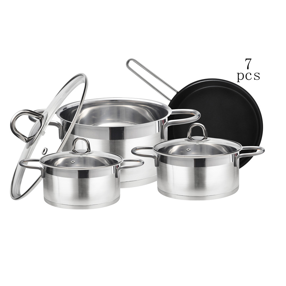 Kitchen cooking pot Stainless Steel Pots Pans Emeril Chef Cooking Dining Silver