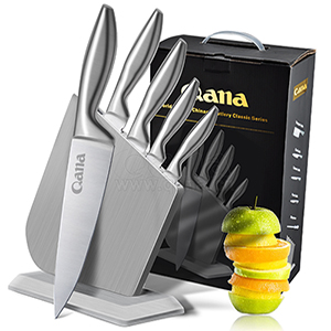 Stainless steel knife holder,6 sets of knives