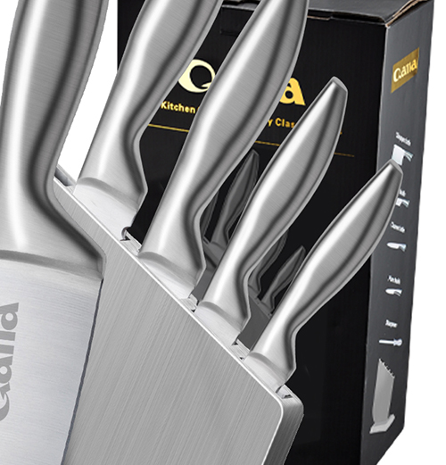 Stainless steel knife holder,6 sets of k