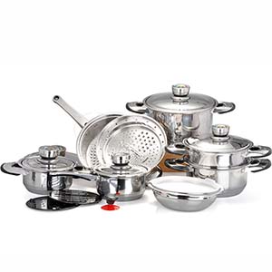 stainess steel cookware set from famous 