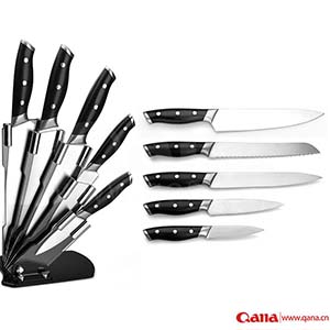Stainless Steel 6PCS Acrylic Stand Knife Set