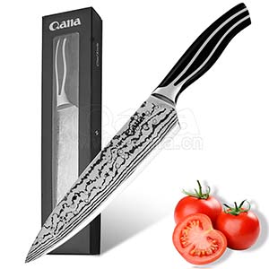 Kitchen Chef knife with damascus imitation pattern