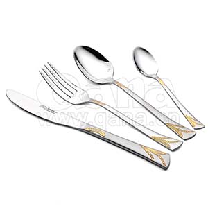 Stainless Steel Mirror Polished and Golden Flatware