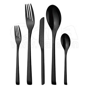 wholesale black golden cutlery set