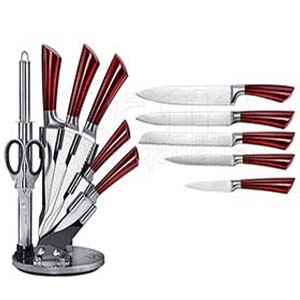 stainless steel 2Cr14 knife set with spray painting 
