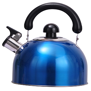 Cabilock Stainless Steel Whistling Tea Kettle Tea Pot Stovetop Anti-hot Handle and Loud Whistle 2L Blue