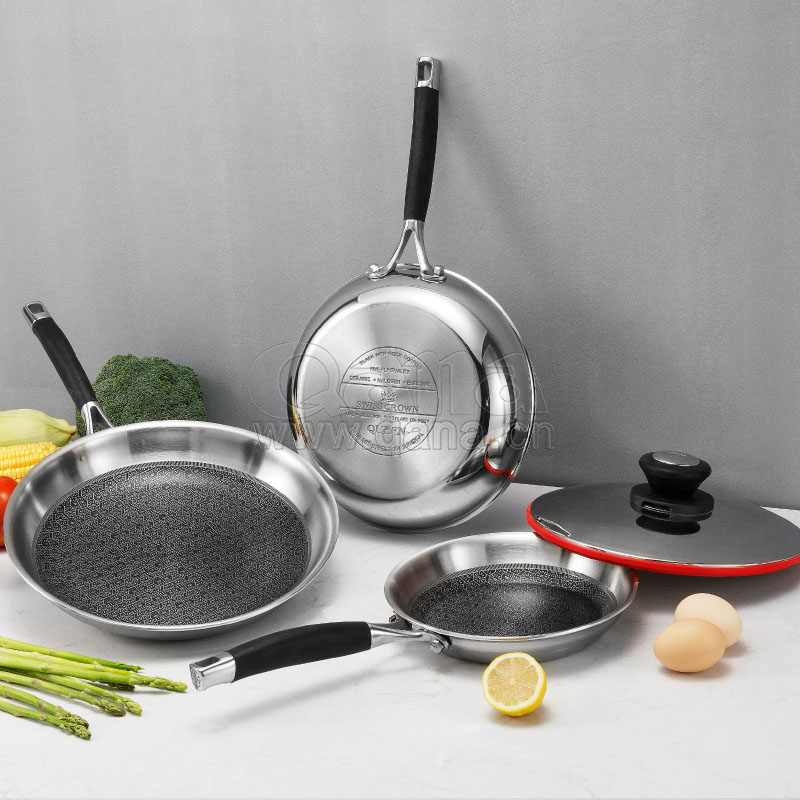 Honeycomb frying pan